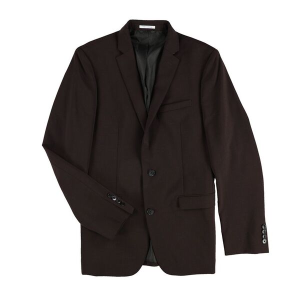 bar III Mens Slim Fit Two Button Blazer Jacket Red 38 Regular DM
